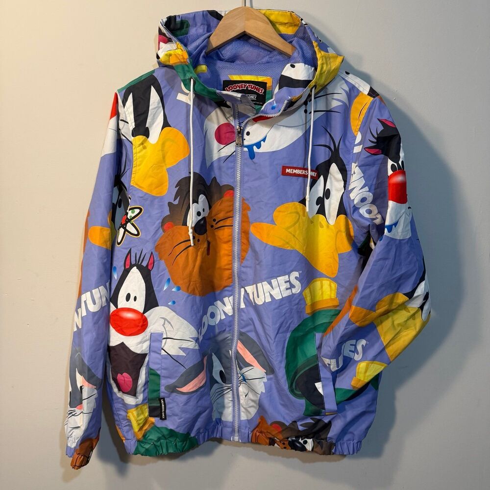 Members Only x Loony Tunes windbreaker jacket , men’s Sz M
